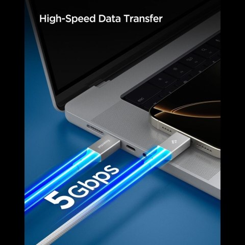 Spigen EB10015CC Essential - Kabel USB-C do USB-C PD 100W 1.5m (Biały)