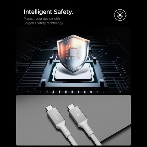 Spigen EB10015CC Essential - Kabel USB-C do USB-C PD 100W 1.5m (Biały)