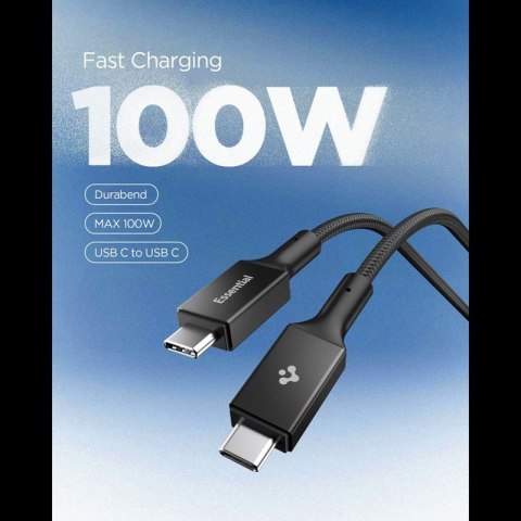 Spigen EB10015CC Essential - Kabel USB-C do USB-C PD 100W 1.5m (Czarny)