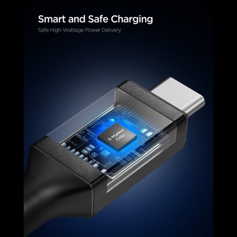 Spigen EB10020CC Essential - Kabel USB-C do USB-C PD 100W 2m (Czarny)