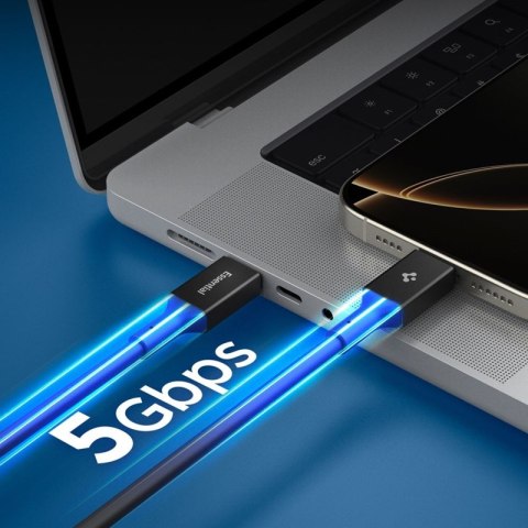 Spigen EB10020CC Essential - Kabel USB-C do USB-C PD 100W 2m (Czarny)