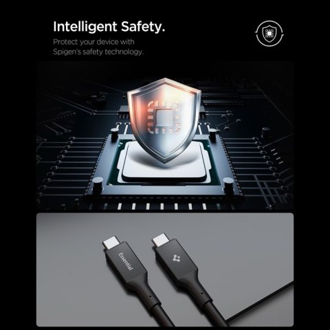 Spigen EB10020CC Essential - Kabel USB-C do USB-C PD 100W 2m (Czarny)