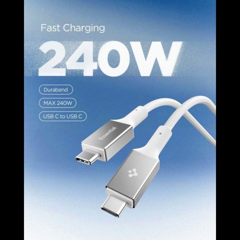 Spigen EB24015CC Essential - Kabel USB-C do USB-C PD 240W 1.5m (Biały)