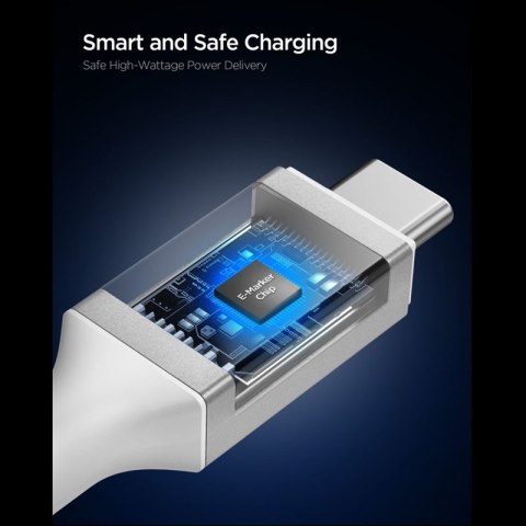 Spigen EB24015CC Essential - Kabel USB-C do USB-C PD 240W 1.5m (Biały)