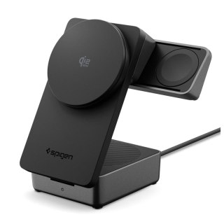 Spigen EF323MQ Essential - Ładowarka indukcyjna MagSafe 3w1 do iPhone, AirPods i Apple Watch 25W Qi 2.2 (Czarny)