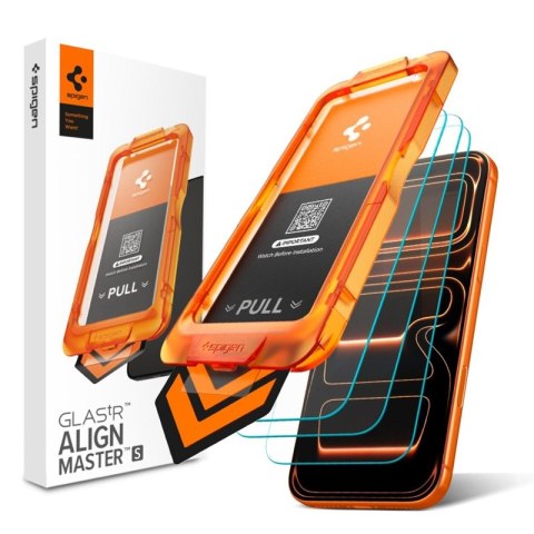 Spigen Glas.tR AlignMaster Slim 3-Pack - Szkło hartowane do Apple iPhone 17 Pro Max (3 sztuki)