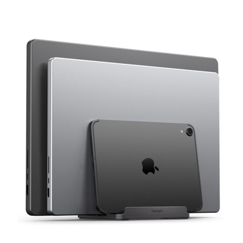 Spigen LD208S4 Vertical Laptop Stand - Aluminiowy organizer / stojak na 4 urządzenia (Space Grey)
