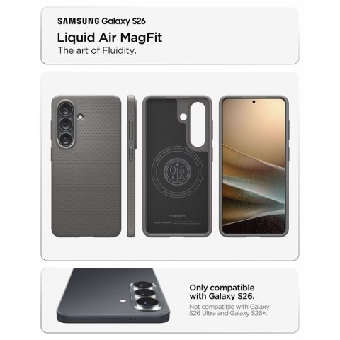 Spigen Liquid Air Mag MagSafe - Etui do Samsung Galaxy S26 (Marble Grey)