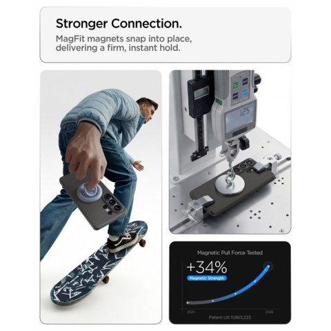 Spigen Liquid Air Mag MagSafe - Etui do Samsung Galaxy S26 Ultra (Marble Grey)