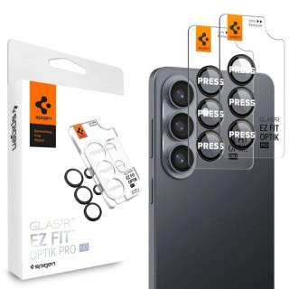Spigen Optik Pro HD GLAS.TR EZ Fit Camera Protector 2-Pack - Szkło ochronne na obiektyw do Samsung Galaxy S26+ (2 szt)(Czarny)