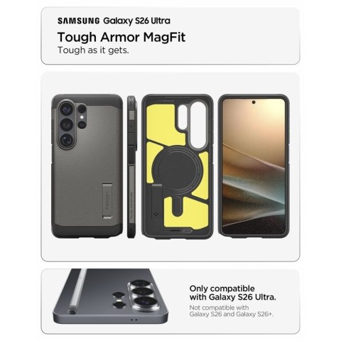 Spigen Tough Armor MagSafe - Etui do Samsung Galaxy S26 Ultra (Gunmetal)