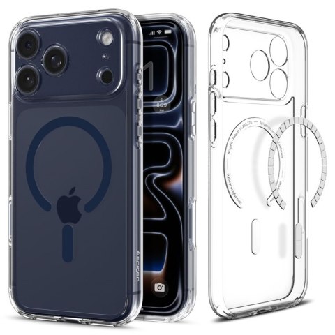 Spigen Ultra Hybrid Mag MagSafe - Etui do iPhone 17 Pro (Clear/Deep Blue)