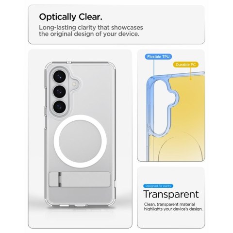 Spigen Ultra Hybrid S Mag MagSafe - Etui do Samsung Galaxy S26 (Clear/White)