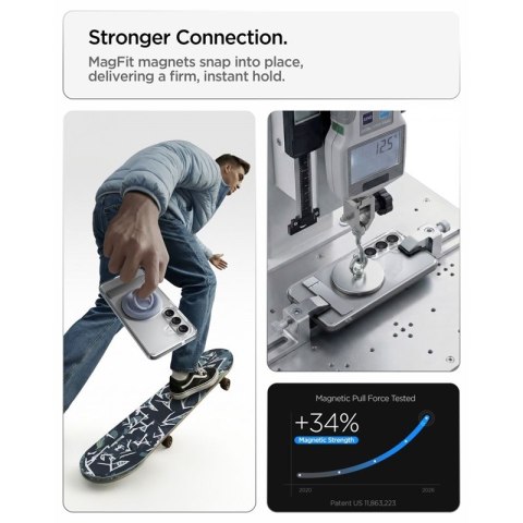 Spigen Ultra Hybrid S Mag MagSafe - Etui do Samsung Galaxy S26 (Clear/White)