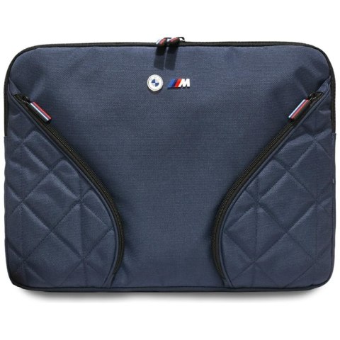 BMW Nylon Pockets & Metal Logo Sleeve - Etui na notebook 16" (granatowy)