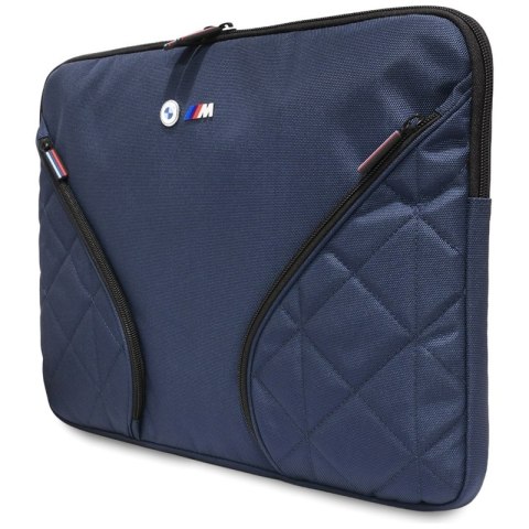 BMW Nylon Pockets & Metal Logo Sleeve - Etui na notebook 16" (granatowy)