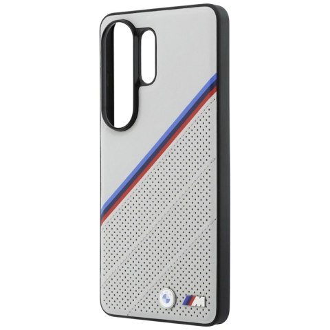 BMW Tricolor Metal Logo MagSafe - Etui Samsung Galaxy S26 Ultra (szary)