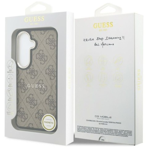Guess 4G Embossed Ring MagSafe - Etui Samsung Galaxy S26 (brązowy)