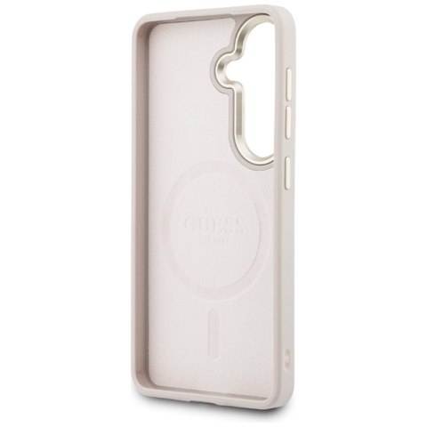 Guess 4G Embossed Ring MagSafe - Etui Samsung Galaxy S26 (różowy)