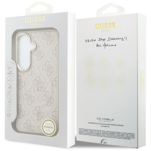 Guess 4G Embossed Ring MagSafe - Etui Samsung Galaxy S26 (różowy)