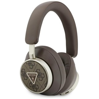 Guess 4G Triangle Logo - Bezprzewodowe słuchawki nauszne Bluetooth V5.4 ENC (brązowy)