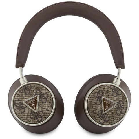 Guess 4G Triangle Logo - Bezprzewodowe słuchawki nauszne Bluetooth V5.4 ENC (brązowy)