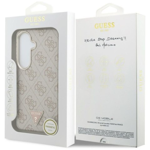 Guess 4G Triangle Logo MagSafe - Etui Samsung Galaxy S26 (różowy)