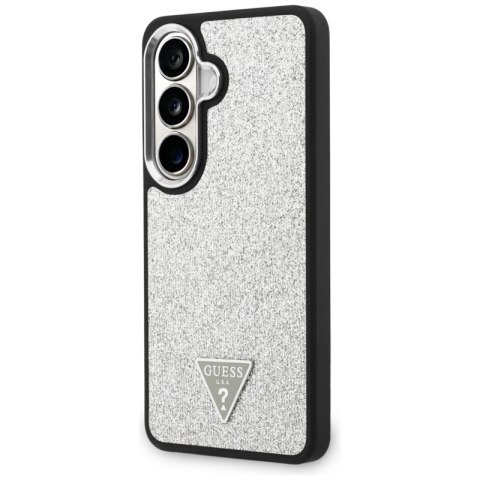 Guess Fixed Glitter Triangle MagSafe - Etui Samsung Galaxy S26 (srebrny)
