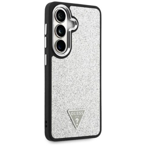Guess Fixed Glitter Triangle MagSafe - Etui Samsung Galaxy S26 (srebrny)