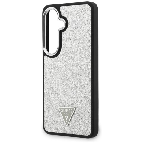 Guess Fixed Glitter Triangle MagSafe - Etui Samsung Galaxy S26 (srebrny)