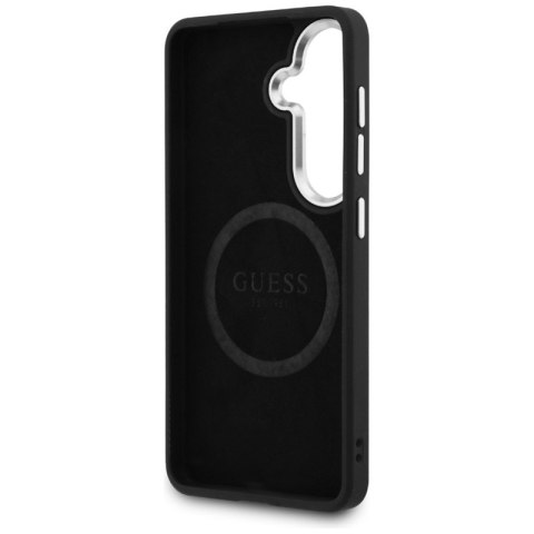 Guess Fixed Glitter Triangle MagSafe - Etui Samsung Galaxy S26 (srebrny)