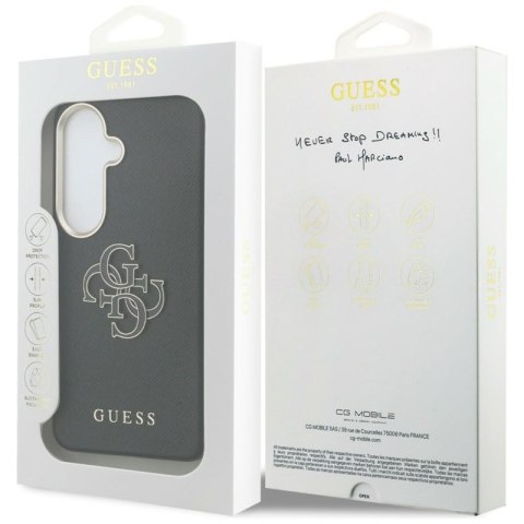 Guess Grained Big 4G Metal Logo - Etui Samsung Galaxy S26 (czarny)