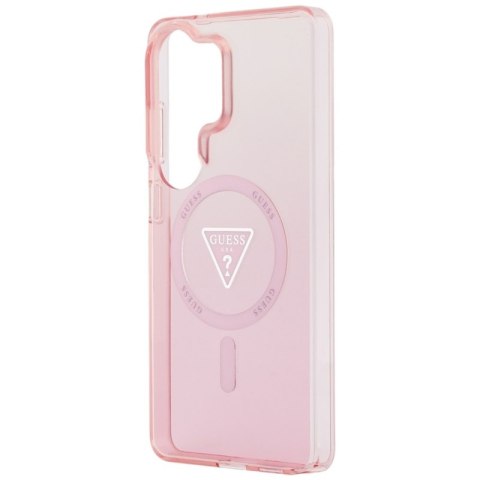 Guess IML Gradient Triangle MagSafe - Etui Samsung Galaxy S26 Ultra (różowy)