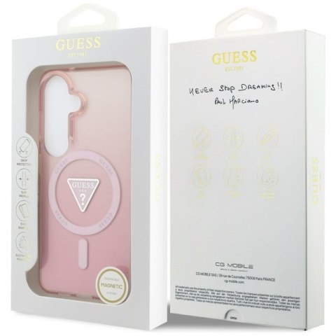 Guess IML Gradient Triangle MagSafe - Etui Samsung Galaxy S26 (różowy)