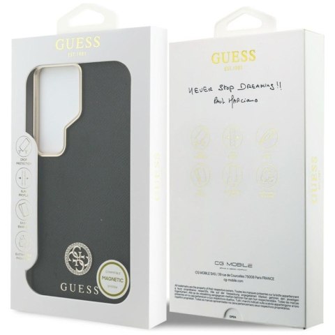 Guess Rhinestone Round Logo MagSafe - Etui Samsung Galaxy S26 Ultra (czarny)