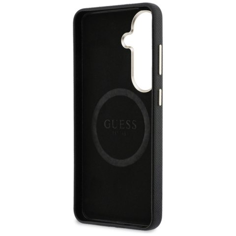 Guess Rhinestone Round Logo MagSafe - Etui Samsung Galaxy S26 (czarny)