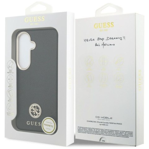 Guess Rhinestone Round Logo MagSafe - Etui Samsung Galaxy S26 (czarny)