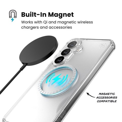 Speck Presidio Perfect-Clear Magnet - Etui Samsung Galaxy S26+ MagSafe (Clear/Clear/Silver)