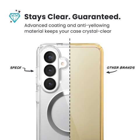 Speck Presidio Perfect-Clear Magnet - Etui Samsung Galaxy S26+ MagSafe (Clear/Clear/Silver)
