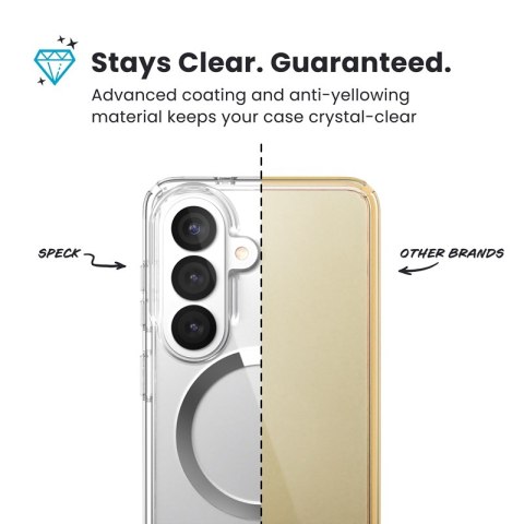 Speck Presidio Perfect-Clear Magnet - Etui Samsung Galaxy S26 MagSafe (Clear/Clear/Silver)