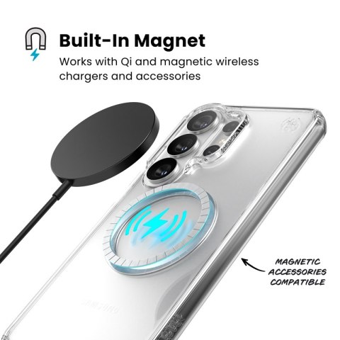 Speck Presidio Perfect-Clear Magnet - Etui Samsung Galaxy S26 Ultra MagSafe (Clear/Clear/Silver)