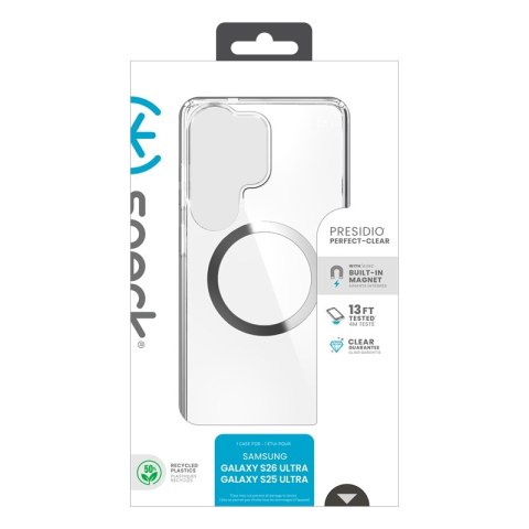 Speck Presidio Perfect-Clear Magnet - Etui Samsung Galaxy S26 Ultra MagSafe (Clear/Clear/Silver)
