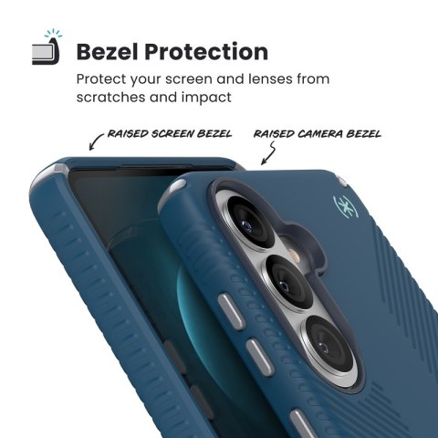 Speck Presidio2 Grip Magnet - Etui Samsung Galaxy S26+ MagSafe (Deep Sea/Silver Metallic/Spell Blue)