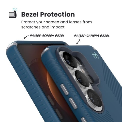 Speck Presidio2 Grip Magnet - Etui Samsung Galaxy S26 Ultra MagSafe (Deep Sea/Silver Metallic/Spell Blue)
