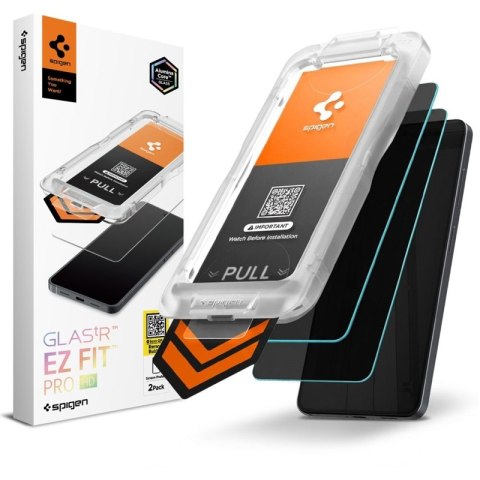 Spigen Glas.tR EZ Fit Pro AC HD Privacy 2-Pack - Hartowane szkło prywatyzujące Samsung Galaxy S26 (2 szt)