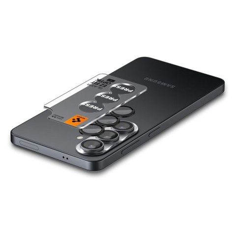 Spigen Optik Pro HD GLAS.TR EZ Fit Camera Protector 2-Pack - Szkło ochronne na obiektyw do Samsung Galaxy S26 (2 szt)(Czarny)