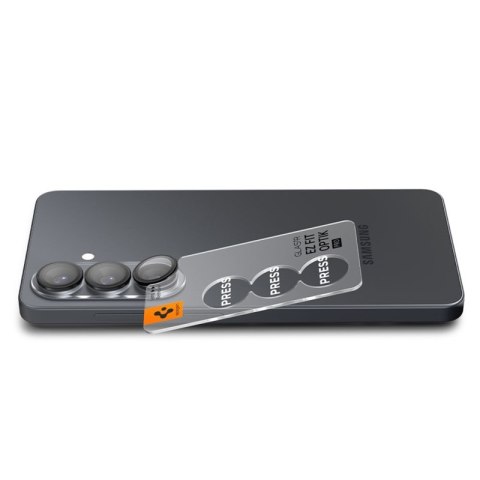 Spigen Optik Pro HD GLAS.TR EZ Fit Camera Protector 2-Pack - Szkło ochronne na obiektyw do Samsung Galaxy S26 (2 szt)(Czarny)