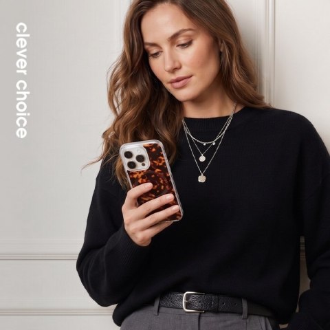 Crong Deluxe MAG Cover - Etui iPhone 16 Pro MagSafe (Tortoise)