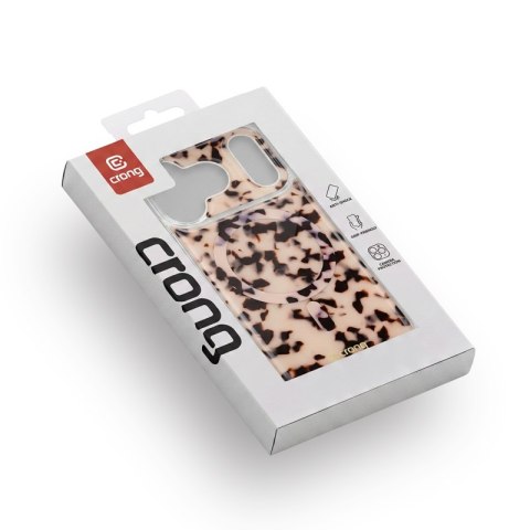 Crong Deluxe MAG Cover - Etui iPhone 17 MagSafe (Blonde Tortoise)