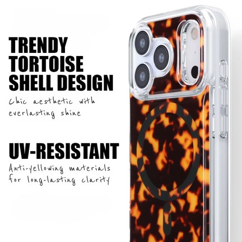 Crong Deluxe MAG Cover - Etui iPhone 17 MagSafe (Tortoise)